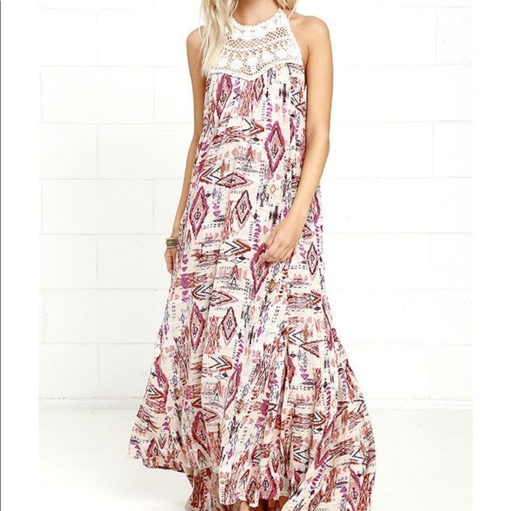 Billabong Shine On Maxi XS-L Crochet Halter top